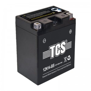 TCS摩托车密封式免维护电池12N14-BS