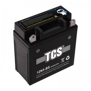 TCS摩托车密封式免维护电池12N5-BS