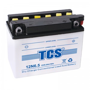 TCS摩托车电池干荷普通型水电池12N6.5