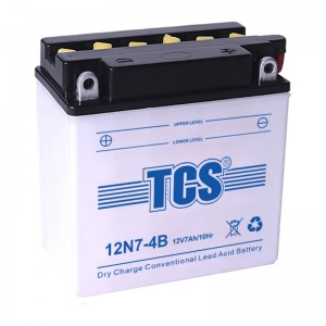 TCS摩托车电池干荷普通型水电池12N7-4B