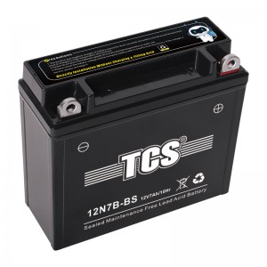 TCS摩托车密封式免维护电池12N7B-BS