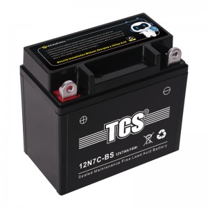 TCS摩托车密封式免维护电池12N7C-BS