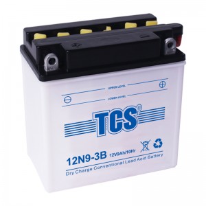 TCS摩托车干荷普通型水电池12N9-3B