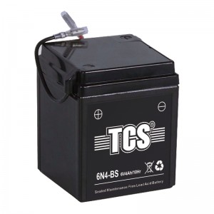 TCS摩托车密封式免维护电池6N4-BS
