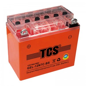 TCS摩托车密封式胶体电池12N7C-BS