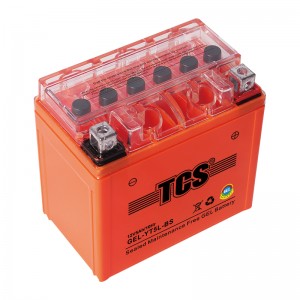 TCS摩托车密封式胶体电池YT5L-BS