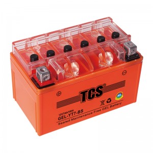 TCS摩托车密封式胶体电池YT7-BS