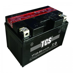 TCS摩托车干荷免维护水电池YT12A-BS