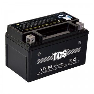 TCS摩托车密封式免维护电池YT7-BS