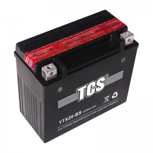 TCS摩托车干荷免维护水电池YTX20-BS