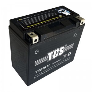 TCS摩托车密封式免维护电池YTX20H-BS