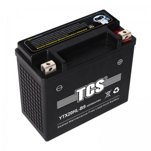 TCS摩托车密封式免维护电池YTX20HL-BS