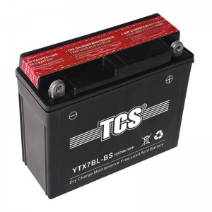 TCS摩托车干荷免维护水电池YTX7BL-BS